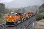 Westbound manifest comes down the grade